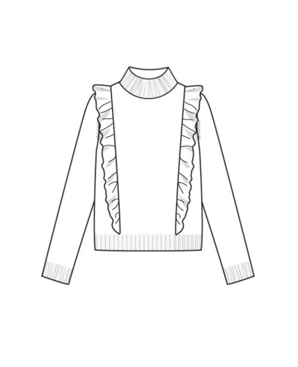 Джемпер трикотажный для девочек белый