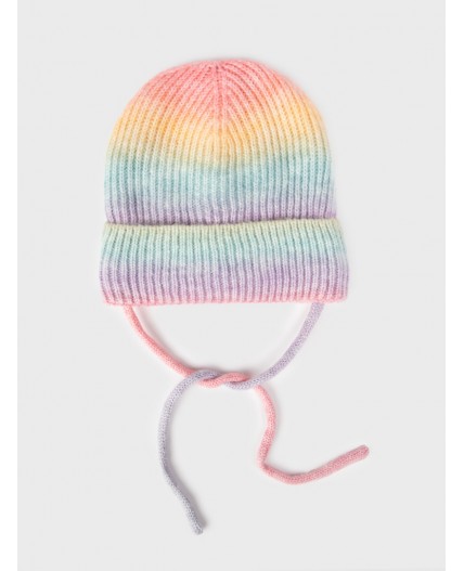 Шапка трикотажная для девочек разноцветный