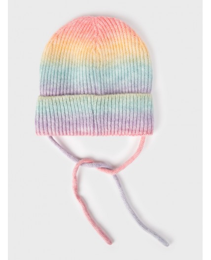 Шапка трикотажная для девочек разноцветный
