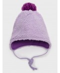 Шапка трикотажная для девочек сиреневый,лиловый