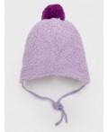 Шапка трикотажная для девочек сиреневый,лиловый