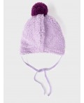 Шапка трикотажная для девочек сиреневый,лиловый
