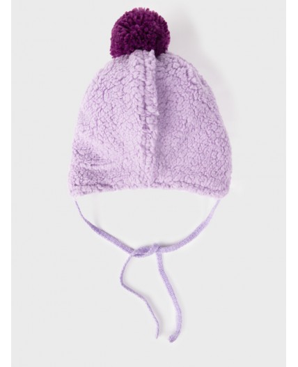 Шапка трикотажная для девочек сиреневый,лиловый
