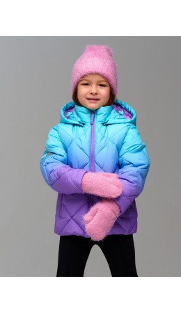 Комплект трикотажный для девочек: шапка, варежки светло-розовый