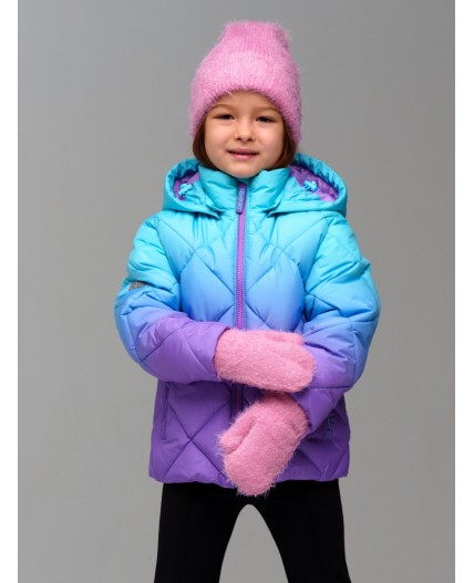 Комплект трикотажный для девочек: шапка, варежки светло-розовый