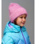 Комплект трикотажный для девочек: шапка, варежки светло-розовый