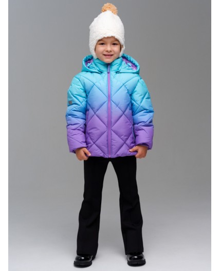 Шапка трикотажная для девочек молочный,коричневый