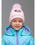 Шапка трикотажная для девочек светло-розовый
