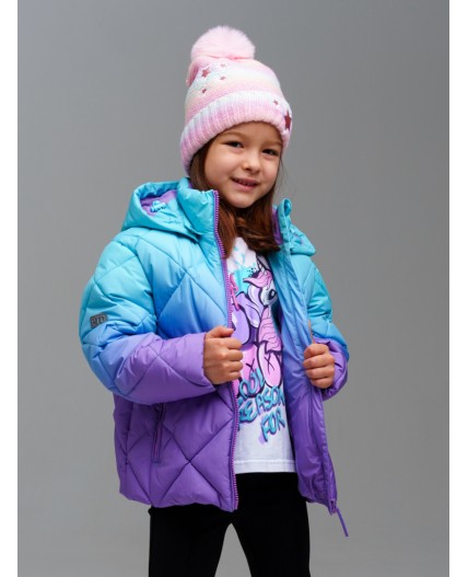 Шапка трикотажная для девочек разноцветный