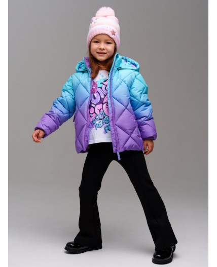 Шапка трикотажная для девочек разноцветный