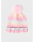 Шапка трикотажная для девочек разноцветный
