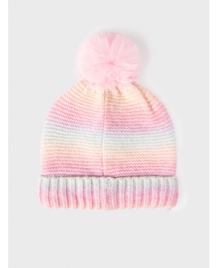 Шапка трикотажная для девочек разноцветный