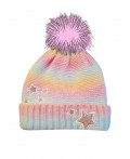 Шапка трикотажная для девочек разноцветный