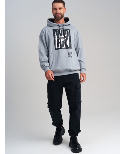 Толстовка трикотажная для мужчин светло-серый