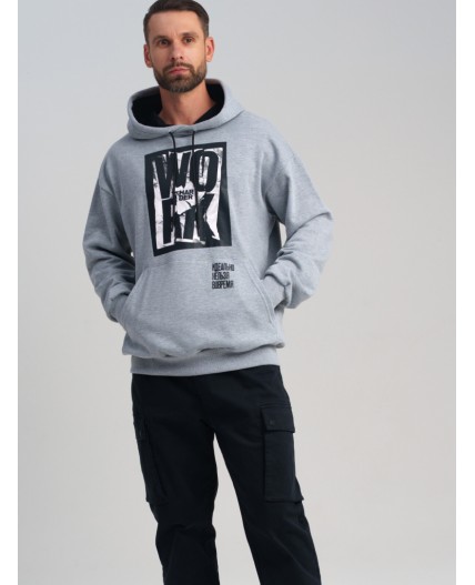 Толстовка трикотажная для мужчин светло-серый