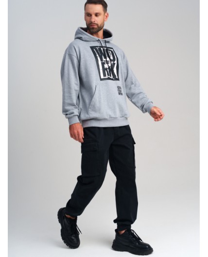 Толстовка трикотажная для мужчин светло-серый