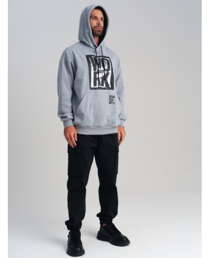 Толстовка трикотажная для мужчин светло-серый
