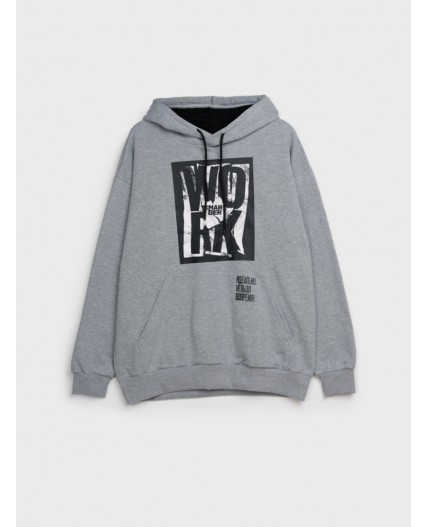 Толстовка трикотажная для мужчин светло-серый