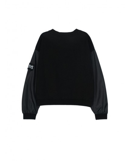 Толстовка трикотажная для девочек черный