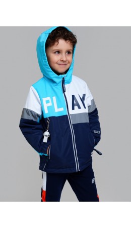Куртка текстильная с полиуретановым покрытием для мальчиков (ветровка) разноцветный