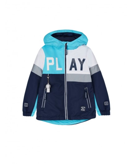 Куртка текстильная с полиуретановым покрытием для мальчиков (ветровка) разноцветный