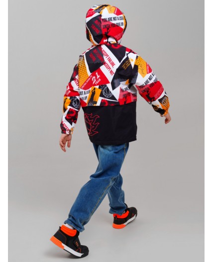 Куртка текстильная с полиуретановым покрытием для мальчиков (ветровка) разноцветный