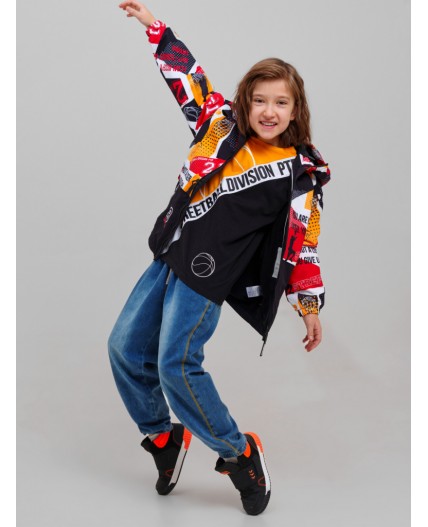 Куртка текстильная с полиуретановым покрытием для мальчиков (ветровка) разноцветный