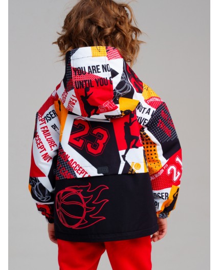 Куртка текстильная с полиуретановым покрытием для мальчиков (ветровка) разноцветный