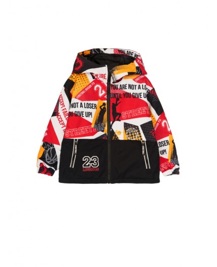 Куртка текстильная с полиуретановым покрытием для мальчиков (ветровка) разноцветный