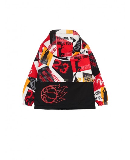 Куртка текстильная с полиуретановым покрытием для мальчиков (ветровка) разноцветный