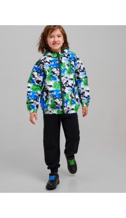 Куртка текстильная с полиуретановым покрытием для мальчиков (ветровка) разноцветный