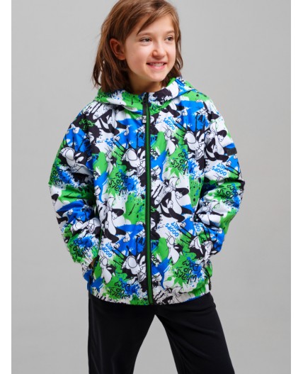Куртка текстильная с полиуретановым покрытием для мальчиков (ветровка) разноцветный