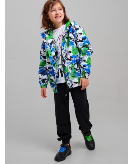 Куртка текстильная с полиуретановым покрытием для мальчиков (ветровка) разноцветный