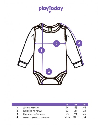 Боди детское трикотажное для девочек, 2 шт в комплекте разноцветный