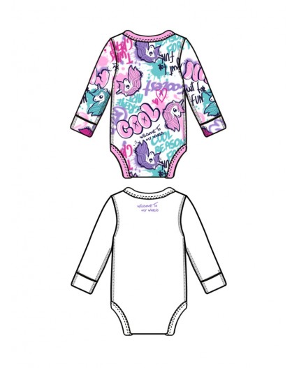 Боди детское трикотажное для девочек, 2 шт в комплекте разноцветный