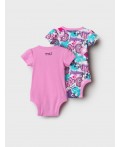 Боди детское трикотажное для девочек, 2 шт в комплекте разноцветный