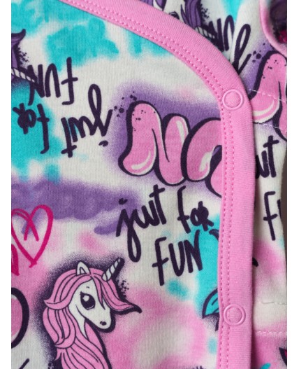 Боди детское трикотажное для девочек, 2 шт в комплекте разноцветный