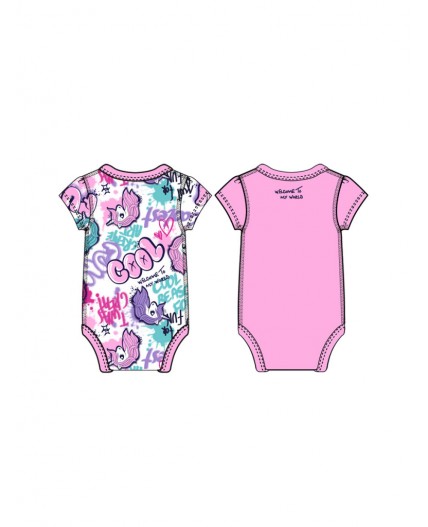 Боди детское трикотажное для девочек, 2 шт в комплекте разноцветный