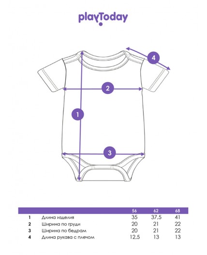 Боди детское трикотажное для девочек, 2 шт в комплекте разноцветный