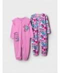 Комбинезон детский трикотажный для девочек, 2 шт в комплекте разноцветный