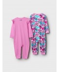 Комбинезон детский трикотажный для девочек, 2 шт в комплекте разноцветный