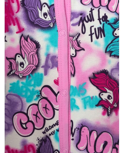 Комбинезон детский трикотажный для девочек, 2 шт в комплекте разноцветный