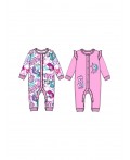 Комбинезон детский трикотажный для девочек, 2 шт в комплекте разноцветный