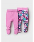 Ползунки детские трикотажные для девочек, 2 шт в комплекте разноцветный