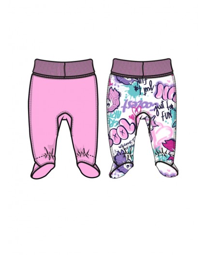 Ползунки детские трикотажные для девочек, 2 шт в комплекте разноцветный