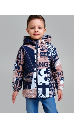 Куртка текстильная с полиуретановым покрытием для мальчиков (ветровка) разноцветный