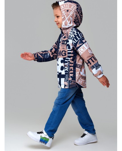 Куртка текстильная с полиуретановым покрытием для мальчиков (ветровка) разноцветный