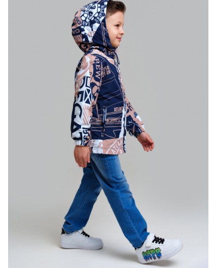 Куртка текстильная с полиуретановым покрытием для мальчиков (ветровка) разноцветный