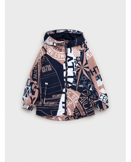 Куртка текстильная с полиуретановым покрытием для мальчиков (ветровка) разноцветный