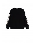 Толстовка трикотажная для девочек черный,белый